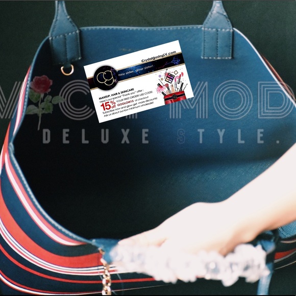 TOMMY HILFIGER TALIA TOTE RACING WITH POUCH, NWT - Picture 6 of 8